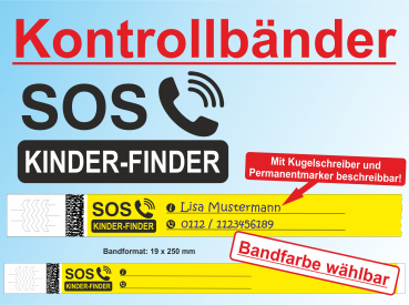 Kontrollbänder - SOS KINDER-FINDER - [[Sonderdruck]]